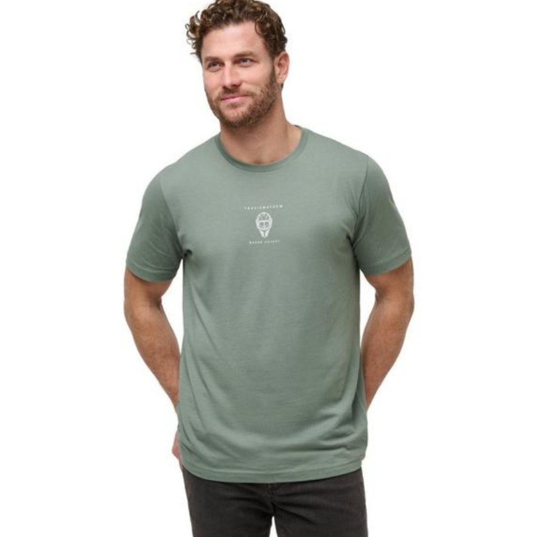 Travis Mathew X Bauer Goal Post T-Shirt Men Xl Green Casual Golf Shirt Crew Neck